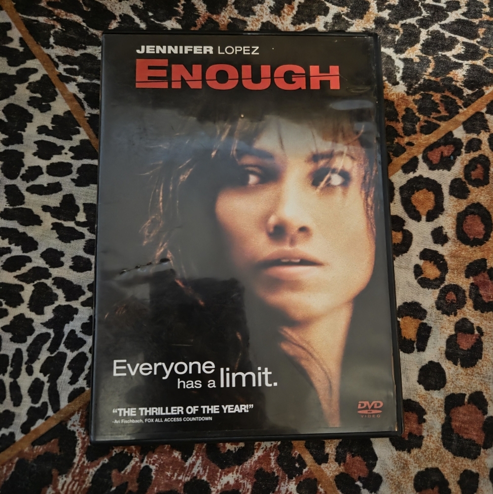 🍿2 For $10🍿Jennifer Lopez "Enough" DVD - Black & Red Cover